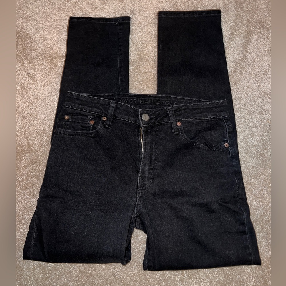 American Eagle Black Slim Straight Jeans